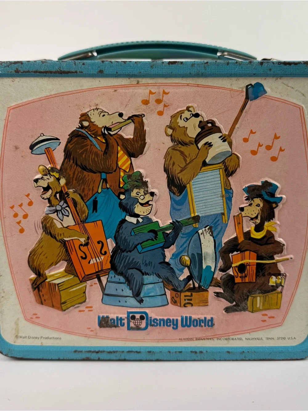 Walt Disney Aladdin Industries Vintage 1970s Metal Mickey Mouse Lunch Box Only